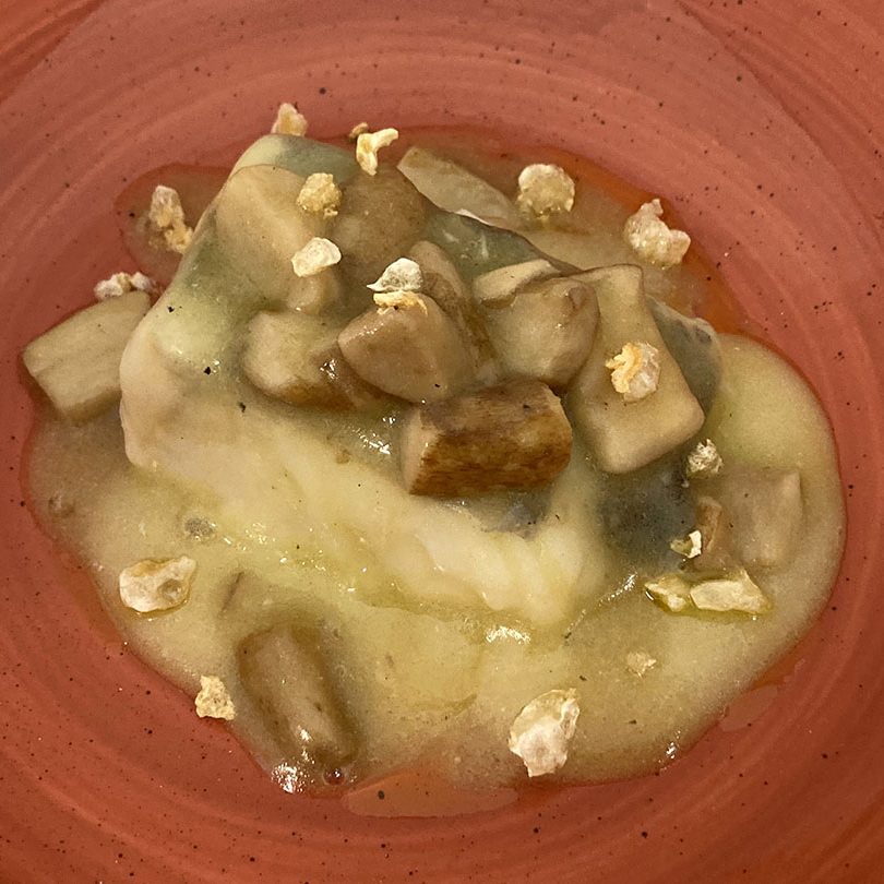 Restaurant El Pont 9 de Camprodon - Bacallà en un pil pil suau de ceps de la Vall