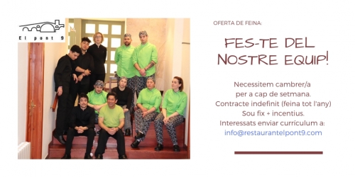 Restaurant El Pont 9 de Camprodon – Notícies – Treballa amb nosaltres Restaurant El Pont 9 de Camprodon - Notícies - Treballa amb nosaltres