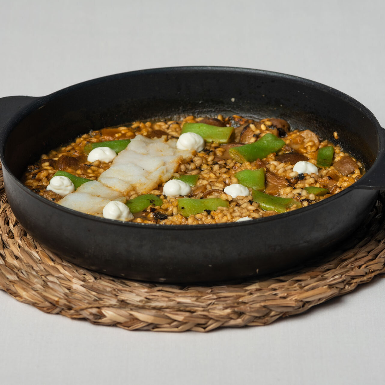 Arròs de bacallà i ceps